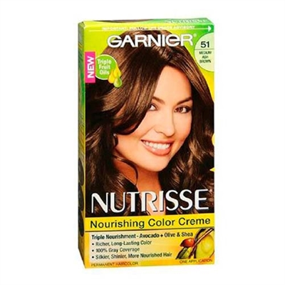 Garnier Nutrisse Nourishing Color Creme 51 Medium Ash Brown 1 Application