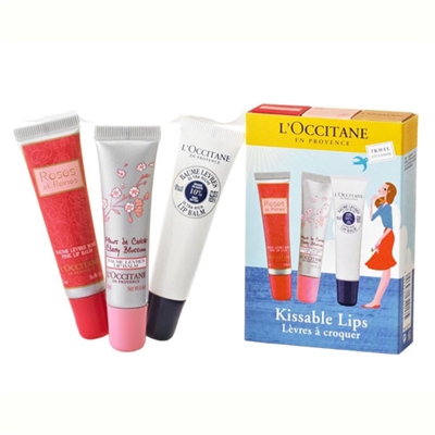 L'Occitane Kissable Lips 3 Piece Set