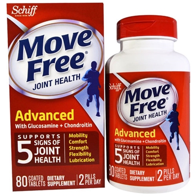 Schiff Move Free Advanced Joint Health with Glucosamine & Chondroitin  Tablets, 80 Ct 