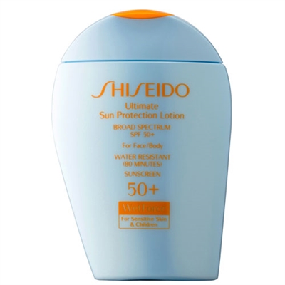 shiseido ultimate sun protection lotion wetforce for sensitive skin